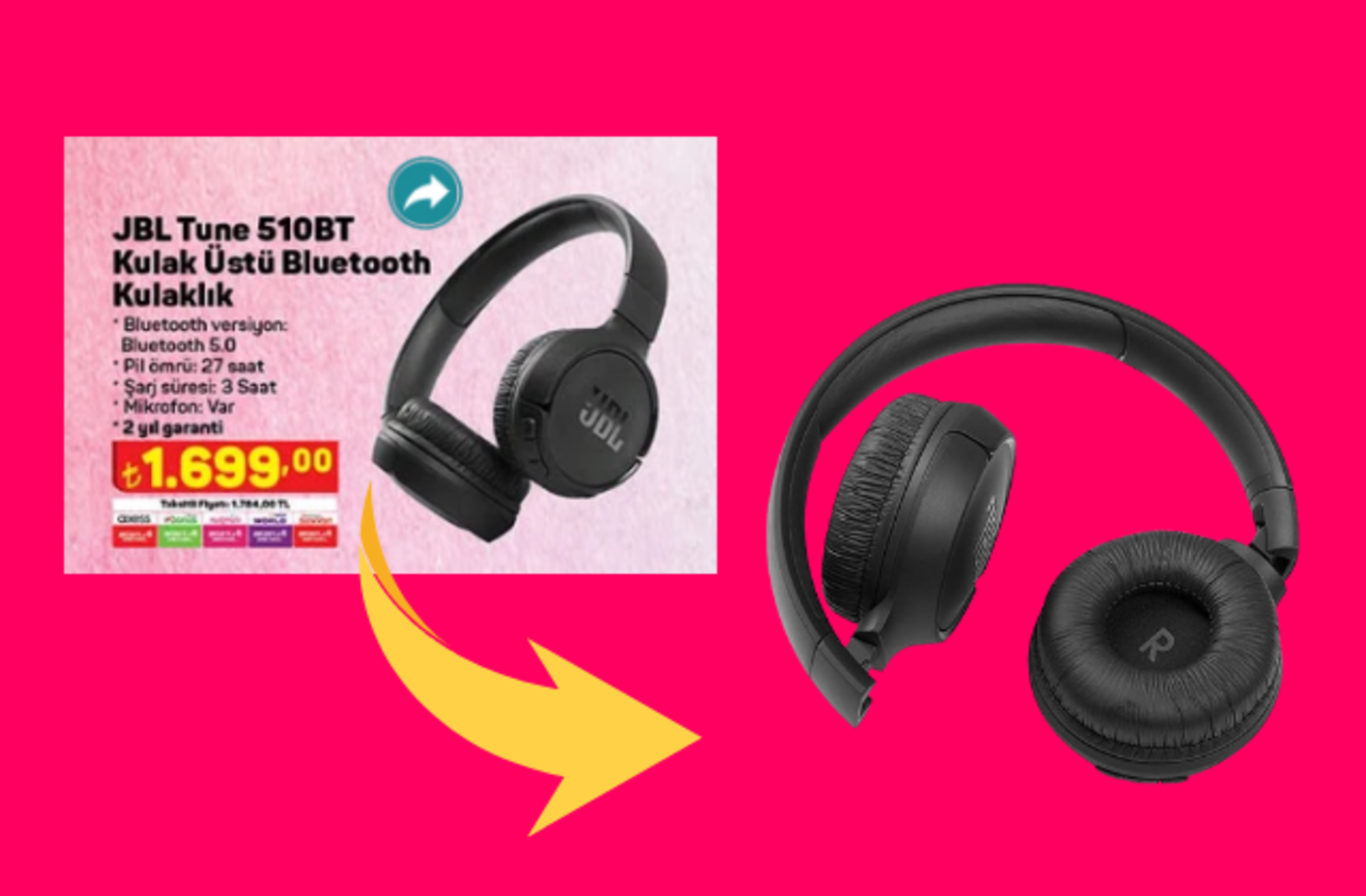 A101 Aldın Aldın Kataloğu'nda uygun fiyatıyla dikkat çeken JBL kulaklığı sizin için inceledik