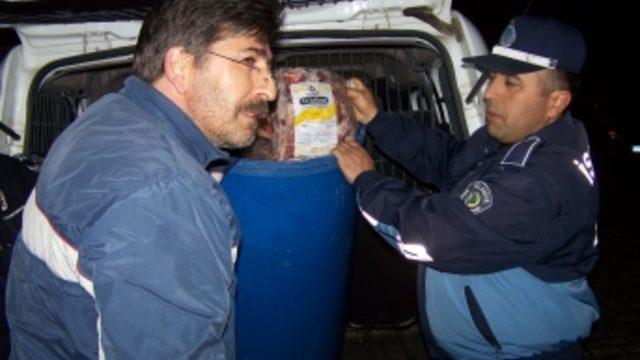Kaçak bufalo eti ele geçirildi