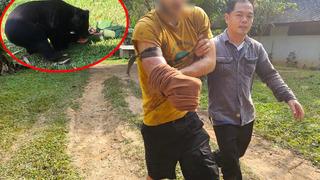 Korku filmi gibi ama gerçek! Meyve vermek istediği ayı kolunu kaptı... Ayıdan kurtulmak için kendi kolunu kesti