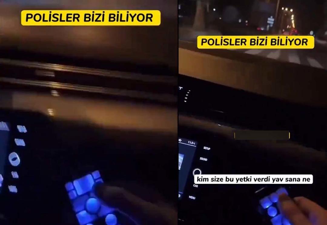 &Ccedil;akarlı ara&ccedil;la gezip sokaktakilere kimlik sordular! Akılalmaz g&ouml;r&uuml;nt&uuml;ler 'Polisler bizi alsa ne yapacak ya? En babası ceza yiyeceğiz, &ouml;deriz'