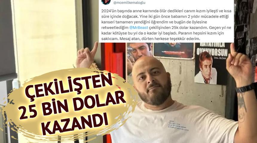 MrBeast'in 250 bin dolarlık çekilişini kazananlardan biri Onedio'dan Cemil Kemaloğlu oldu! Paylaşımı herkesin içini ısıttı 'Canım kızım iyileşti...'
