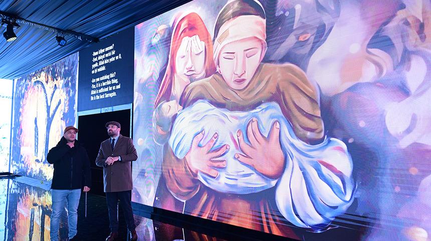 İletişim Başkanlığı'nın düzenlediği 'Kurşun Geçirmez Düşler: Gazzeli Çocuk Ressamlar Sergisi' ilgi görmeye devam ediyor