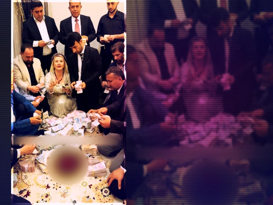 15 kişi paraları saymaktan yoruldu! Aşiret d&uuml;ğ&uuml;n&uuml;nde toplanan takı  g&uuml;ndem oldu "Sabahtan beri sayıyoruz, bitmiyor"