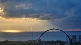 Mersin'de çıkan hortum böyle görüntülendi