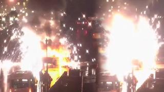 15 Temmuz Şehitler Köprüsü'nde korku dolu anlar! Otomobil alev alev yandı