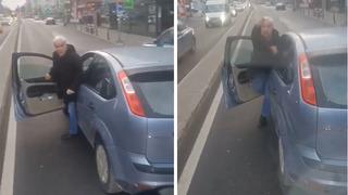 Yol ortasında önünü kesip küfürler yağdırdı! O anlar kamerada