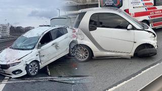 İstanbul'da zincirleme trafik kazası! Yaralılar var