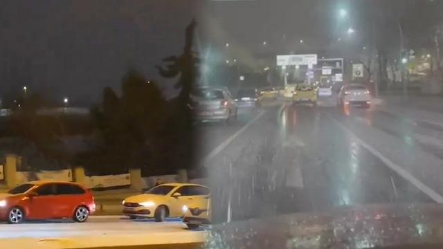 Haliç'te araçlar yolda kaldı, birçok yer beyaza büründü! AKOM ve Meteoroloji'nin uyarısının ardından İstanbul'da kar kendini gösterdi