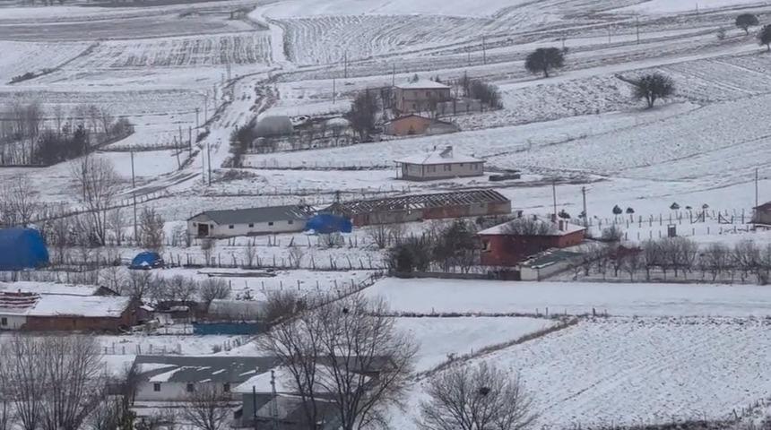 Çankırı’da kar yağışı etkili oldu