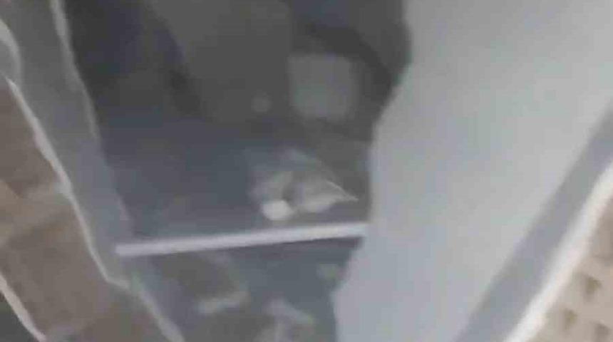 Deprem anına ait ortaya &ccedil;ıkan g&ouml;r&uuml;nt&uuml; korku filmini aratmadı