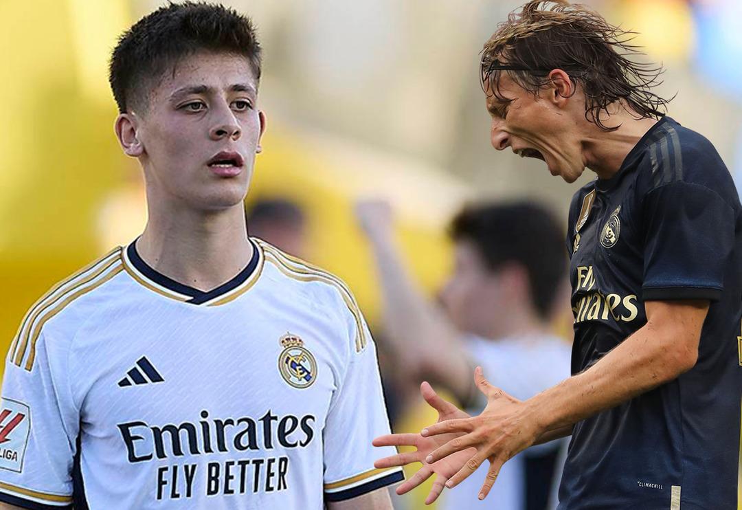 Arda G&uuml;ler antrenmanda Luka Modric'i &ccedil;ıldırttı! Real Madrid idmanında olağan&uuml;st&uuml; gol...