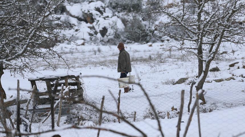 Muğla'nın yüksek kesimlerinde kar etkili oluyor