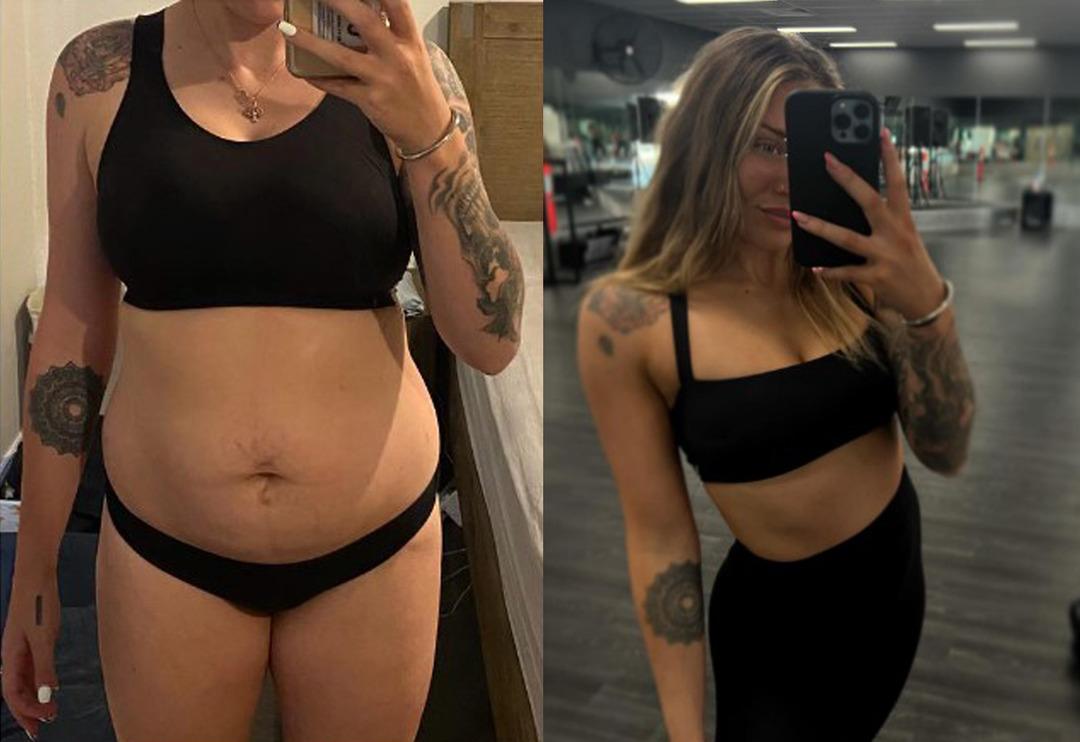 'Herkesin yapabileceği iki basit değişiklikle 30 kilo verdim' Doğumdan 12 ay sonra v&uuml;cudu tamamen değişti