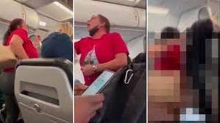 Tuvalete gitmesine izin verilmeyen yolcu ortalığı birbirine kattı! Uçağın ortasında pantolonunu indirip iç çamaşırını çıkarttı... Yolculara küfredip ölümle tehdit etti