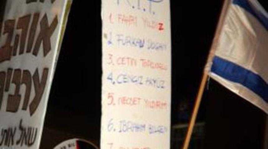 Kendileri gidemediler ama isimleri İsrail'de