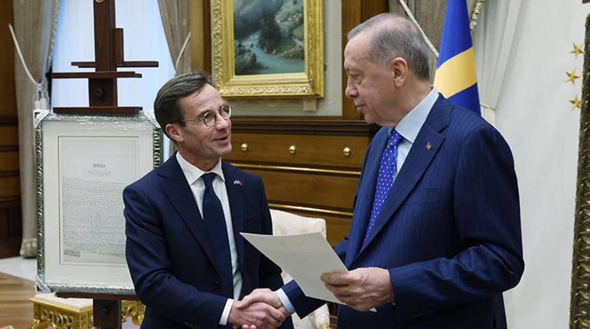 Cumhurbaşkanı Erdoğan, İsveç Başbakanı Ulf Kristersson ile görüştü