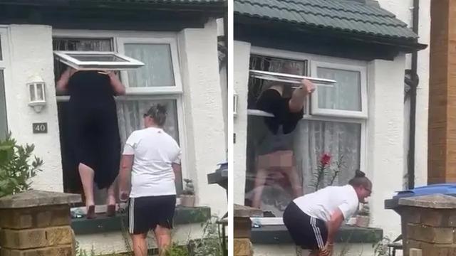 Anahtarlarını evde unuttu! Pencereden içeri girmek isterken başına gelmeyen kalmadı... Bu görüntüler 20 milyon izlendi