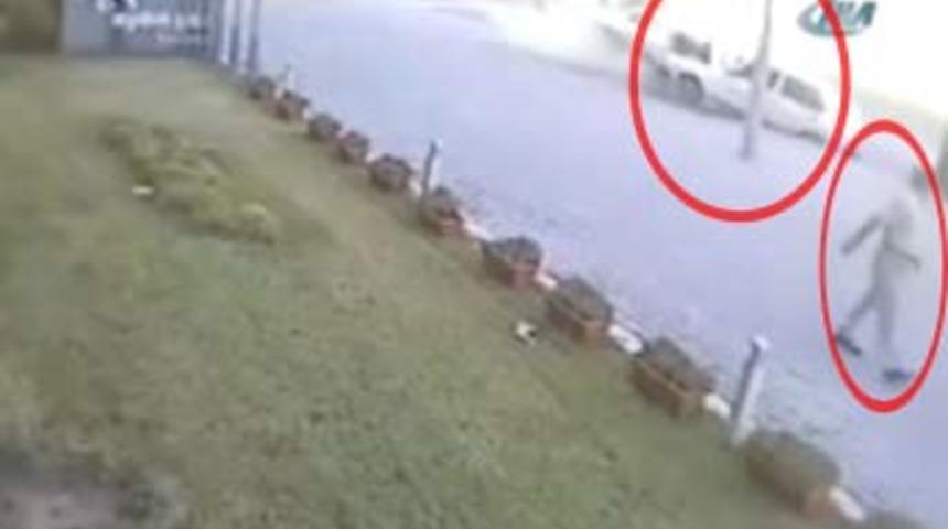 Aydınlatma direği hayatını kurtardı!