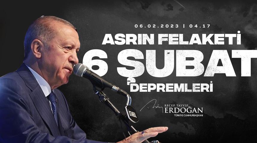 Cumhurbaşkanı Erdoğan tam saat 04.17'de paylaştı! Deprem felaketinin 1. yıl dönümü vesilesiyle mesaj 