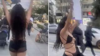 Manken Melisa Aydınalp'in yarı çıplak protestosu tepkilere neden olmuştu! Cezası belli oldu: 1 yıla kadar hapis istemi