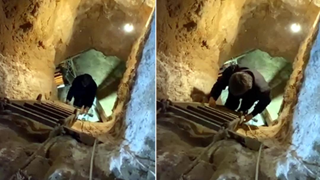 Filmleri aratmayan olay! 40 metre derinlikte kuyu a&ccedil;ıp, asans&ouml;r sistemi kurarak define aradılar