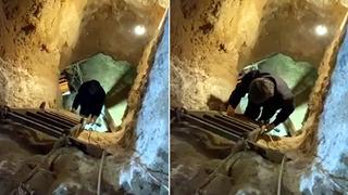 Filmleri aratmayan olay! 40 metre derinlikte kuyu açıp, asansör sistemi kurarak define aradılar