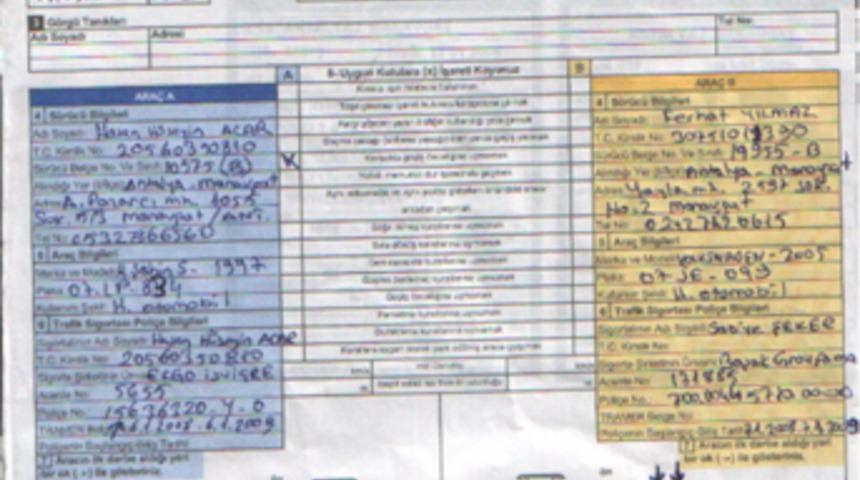 Kaza tespit tutanağı '0 promil' çıktı