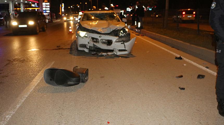 Tokat'ta korkunç kaza! Çarpmanın etkisiyle yola savruldu