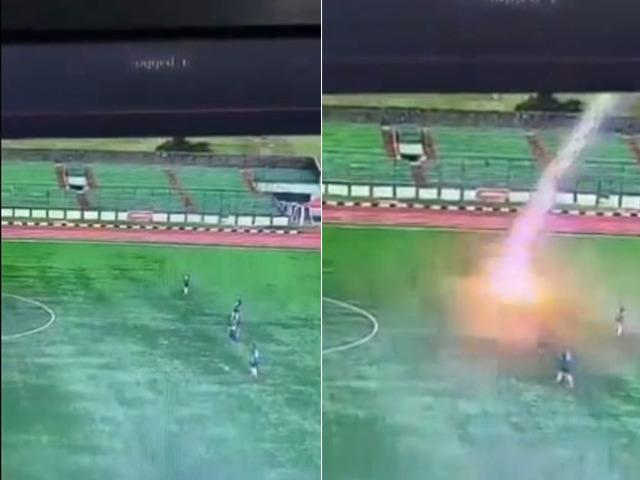 Korkunç olay: Endonezya'daki bir maçta futbolcuya yıldırım düştü!