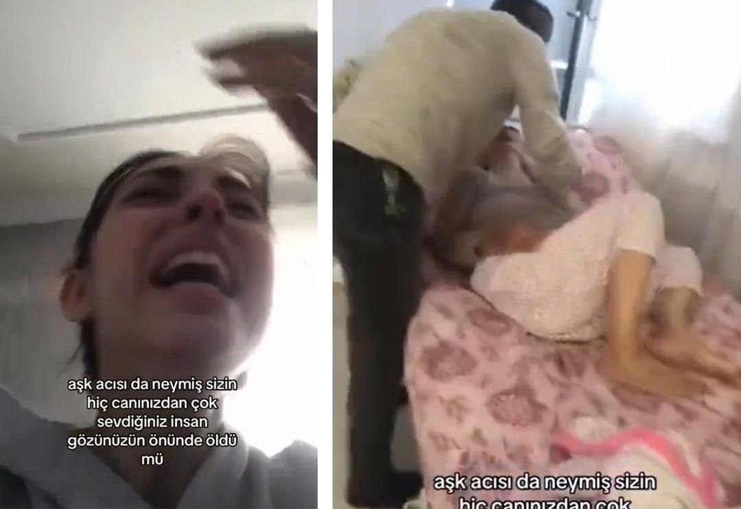 Sonunda bu da oldu! G&ouml;zyaşlarıyla vefat eden aile &uuml;yesinin videosunu &ccedil;ekerek paylaştı.... Sosyal medyadan tepki yağdı