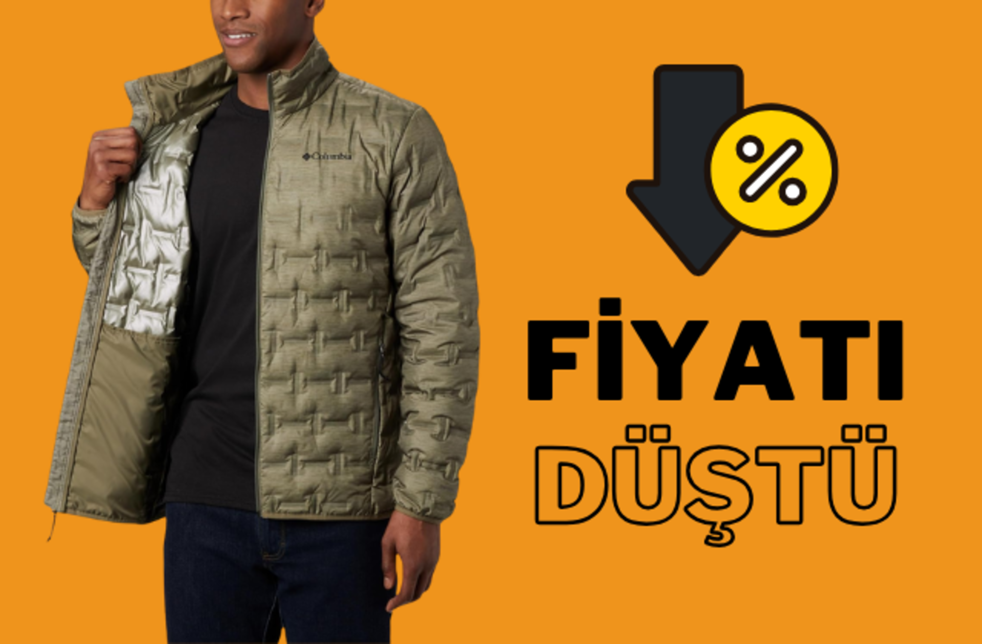 Columbia Delta Ridge Down Erkek Kaz Tüyü Mont Günün Fırsatları kapsamında indirimde