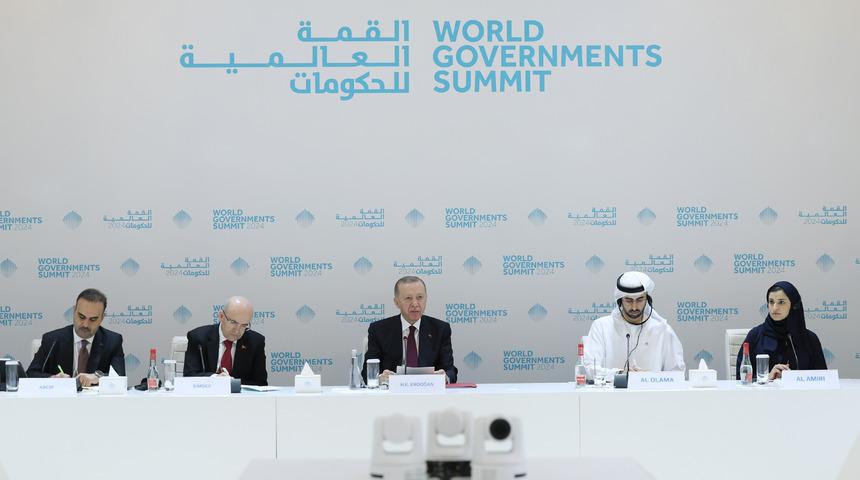  Erdoğan, Dubai'de yatırımcılarla bir araya geldi: Ticaret hedefi 50 milyar dolar 