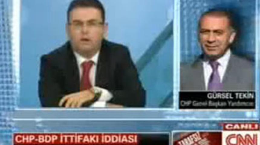 CHP'li Tekin'den canlı yayında darbe