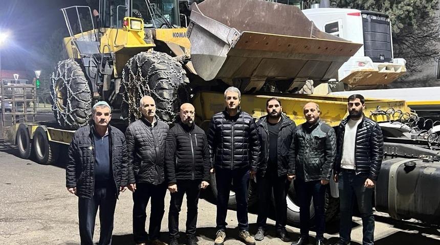 Bingöl'den Erzincan'da maden ocağındaki çalışmalara araç ve personel desteği