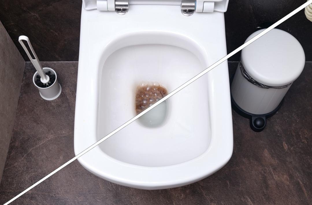 &Ccedil;amaşır suyundan 10 kat daha etkili! Sararmış tuvalet taşlarını tek seferde bembeyaz yapıyor