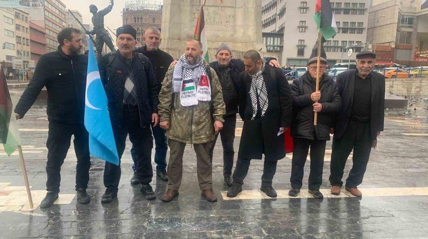 Filistin’e destek için İstanbul’dan Ankara’ya yürüdüler