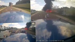 Uçak otobana çakıldı: Facia anları saniye saniye kaydedildi... Pilotun son sözleri ortaya çıktı!