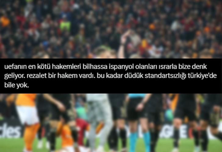 İspanyol hakemin kararları galibiyetin bile önüne geçti! Maçın ardından Galatasaray taraftarı kampanya başlattı G5