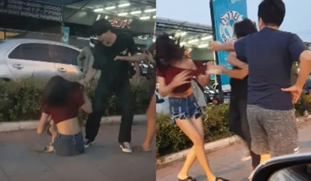 Sevgilisinin ihanetini &ouml;ğrenince sinir krizi ge&ccedil;irdi! Sokak ortasında gen&ccedil; kadını darp etti... Kimse hi&ccedil;bir şey yapmadan &ouml;ylece izledi