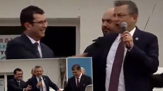 Özgür Özel'in zor anları! Cemil Tugay sanarak elini kaldırdığı kişi...