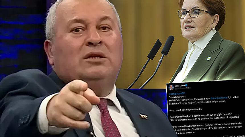 Kendisine gelen tweet'i canlı yayında okuyan Cemal Enginyurt tehdit etti: "Seni de Akşener'i de sokağa çıkamaz ederim"