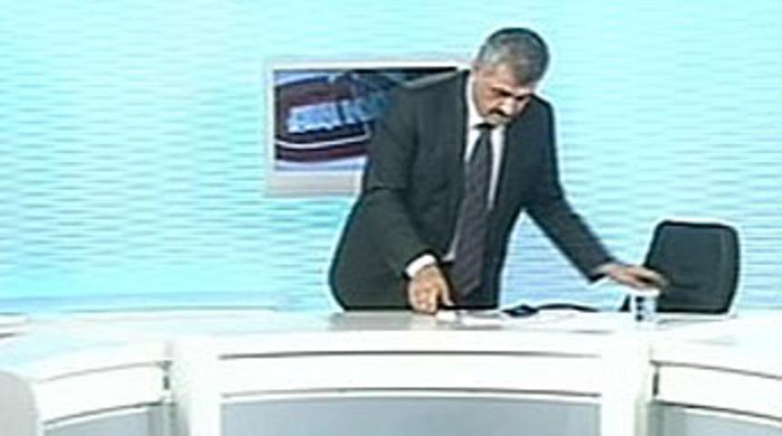 Canlı yayını terk etti