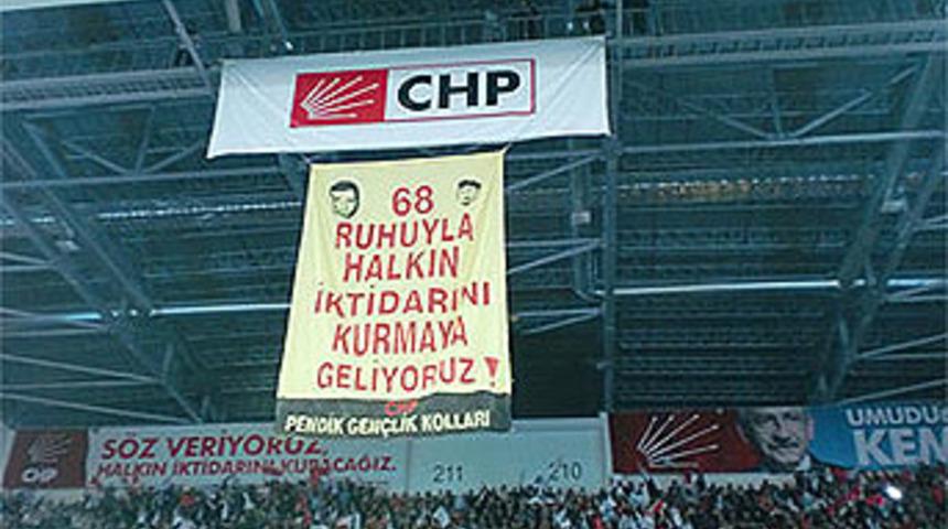 Bu pankart "DİKKAT" &ccedil;ekti