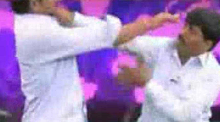 Canlı yayında birbirlerine girdiler