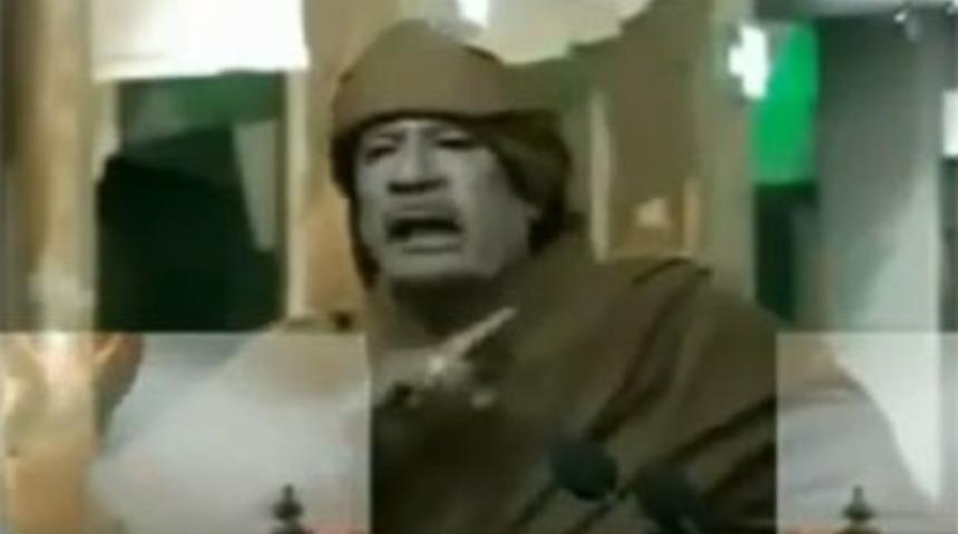 Kaddafi klip yıldızı oldu