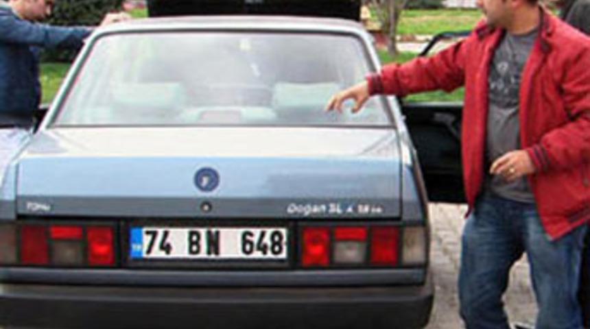 &Ccedil;alınan otomobilini bakın nerede buldu