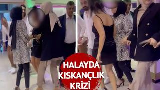 Halayda kıskançlık krizi! Eşinin yanına giren kadına anında müdahale etti... O anlar sosyal medyada gündem yarattı