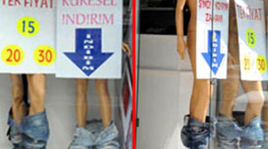 Belediye uyardı, vitrine sans&uuml;r geldi