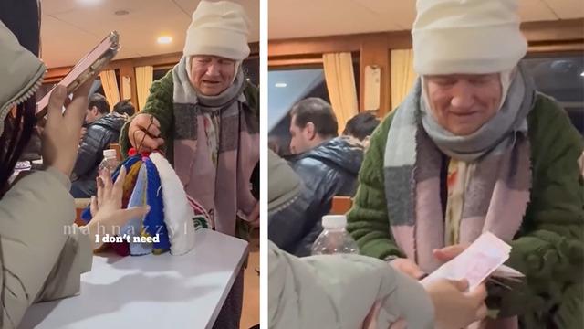 Bir turist örgü lif satan kadına 75 TL yerine 1750 TL ödedi! O anlar sosyal medyada gündem oldu... Eskiden vatandaşımız böyle iyilik yapardı