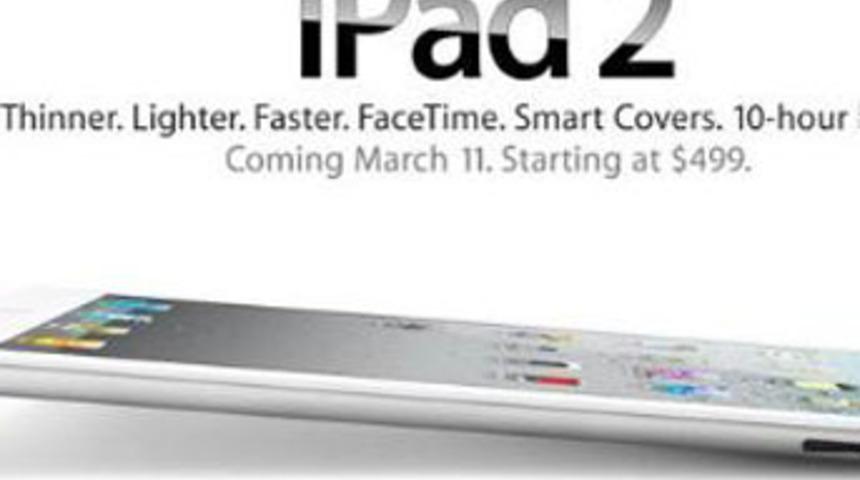 iPad 2 11 Mart'ta geliyor